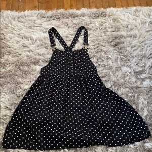 Dress with overalls.